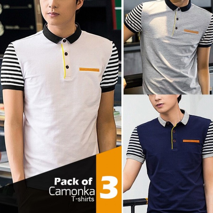 Pack of 3 Camonka T-Shirt TSF-040